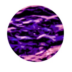 Purple  Waves Abstract Series No1 Mini Round Pill Box (pack Of 3) by DimitriosArt