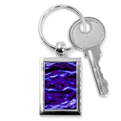 Purple  Waves Abstract Series No2 Key Chain (rectangle) by DimitriosArt