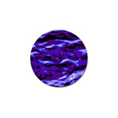 Purple  Waves Abstract Series No2 Golf Ball Marker by DimitriosArt