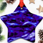 Purple  Waves Abstract Series No2 Star Ornament (Two Sides) Front