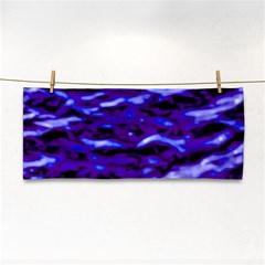 Purple  Waves Abstract Series No2 Hand Towel by DimitriosArt