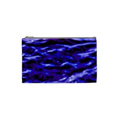 Purple  Waves Abstract Series No2 Cosmetic Bag (small) by DimitriosArt