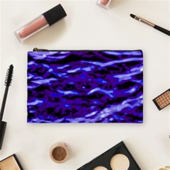 Purple  Waves Abstract Series No2 Cosmetic Bag (medium) by DimitriosArt