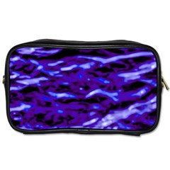 Purple  Waves Abstract Series No2 Toiletries Bag (one Side) by DimitriosArt