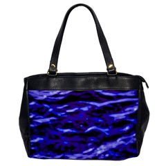 Purple  Waves Abstract Series No2 Oversize Office Handbag by DimitriosArt