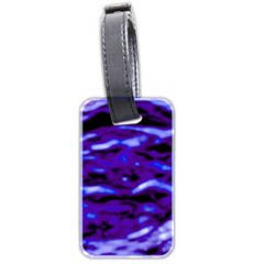 Purple  Waves Abstract Series No2 Luggage Tag (two Sides) by DimitriosArt