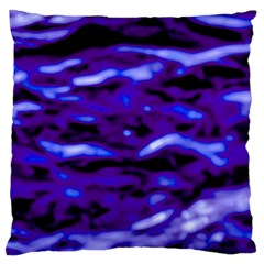 Purple  Waves Abstract Series No2 Large Cushion Case (two Sides) by DimitriosArt