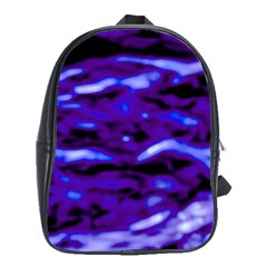 Purple  Waves Abstract Series No2 School Bag (xl) by DimitriosArt