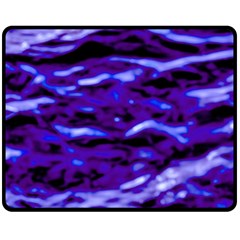 Purple  Waves Abstract Series No2 Double Sided Fleece Blanket (medium)  by DimitriosArt