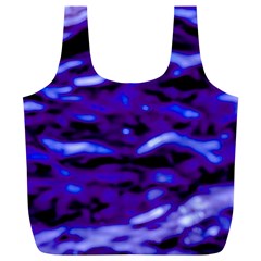 Purple  Waves Abstract Series No2 Full Print Recycle Bag (xl) by DimitriosArt