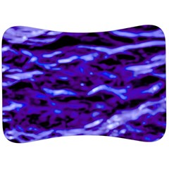 Purple  Waves Abstract Series No2 Velour Seat Head Rest Cushion by DimitriosArt