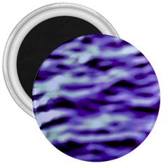 Purple  Waves Abstract Series No3 3  Magnets by DimitriosArt