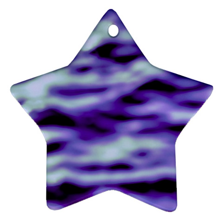 Purple  Waves Abstract Series No3 Ornament (Star)