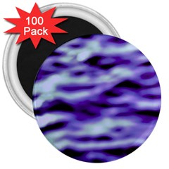 Purple  Waves Abstract Series No3 3  Magnets (100 Pack) by DimitriosArt