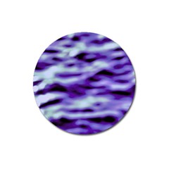 Purple  Waves Abstract Series No3 Magnet 3  (round) by DimitriosArt