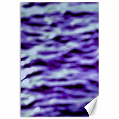 Purple  Waves Abstract Series No3 Canvas 12  X 18  by DimitriosArt