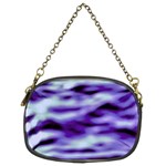 Purple  Waves Abstract Series No3 Chain Purse (Two Sides) Front