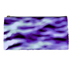 Purple  Waves Abstract Series No3 Pencil Case by DimitriosArt