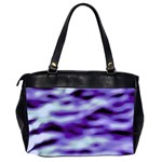 Purple  Waves Abstract Series No3 Oversize Office Handbag (2 Sides) Back