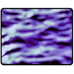 Purple  Waves Abstract Series No3 Fleece Blanket (medium)  by DimitriosArt