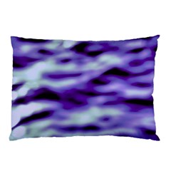 Purple  Waves Abstract Series No3 Pillow Case (two Sides) by DimitriosArt