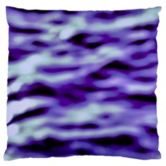 Purple  Waves Abstract Series No3 Large Cushion Case (one Side) by DimitriosArt