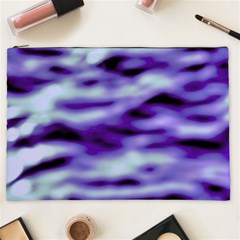 Purple  Waves Abstract Series No3 Cosmetic Bag (xxl) by DimitriosArt