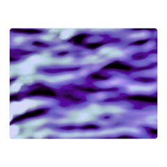 Purple  Waves Abstract Series No3 Double Sided Flano Blanket (mini)  by DimitriosArt