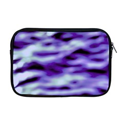 Purple  Waves Abstract Series No3 Apple Macbook Pro 17  Zipper Case by DimitriosArt