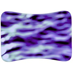 Purple  Waves Abstract Series No3 Velour Seat Head Rest Cushion by DimitriosArt