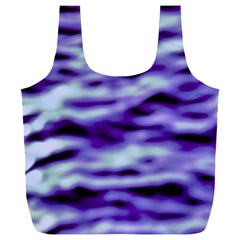 Purple  Waves Abstract Series No3 Full Print Recycle Bag (xxl) by DimitriosArt