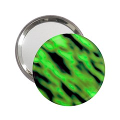 Green  Waves Abstract Series No7 2 25  Handbag Mirrors by DimitriosArt