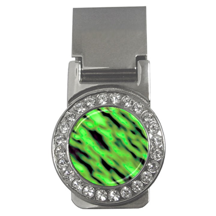 Green  Waves Abstract Series No7 Money Clips (CZ) 