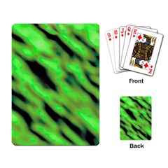 Green  Waves Abstract Series No7 Playing Cards Single Design (rectangle) by DimitriosArt