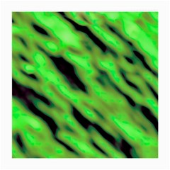 Green  Waves Abstract Series No7 Medium Glasses Cloth (2 Sides) by DimitriosArt