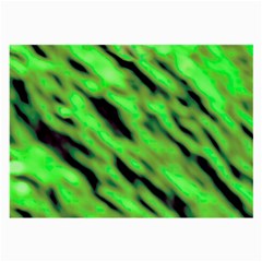 Green  Waves Abstract Series No7 Large Glasses Cloth (2 Sides) by DimitriosArt