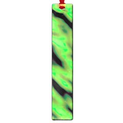 Green  Waves Abstract Series No7 Large Book Marks by DimitriosArt