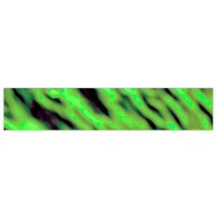 Green  Waves Abstract Series No7 Small Flano Scarf by DimitriosArt