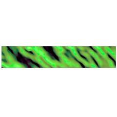 Green  Waves Abstract Series No7 Large Flano Scarf  by DimitriosArt