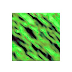 Green  Waves Abstract Series No7 Satin Bandana Scarf by DimitriosArt