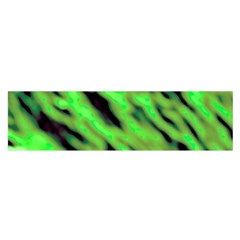 Green  Waves Abstract Series No7 Satin Scarf (oblong) by DimitriosArt