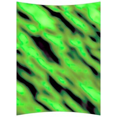 Green  Waves Abstract Series No7 Back Support Cushion by DimitriosArt