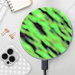 Green  Waves Abstract Series No7 Wireless Charger