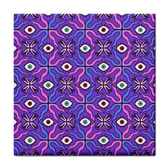 Abstract Illustration With Eyes Tile Coaster by SychEva