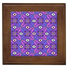 Abstract Illustration With Eyes Framed Tile by SychEva