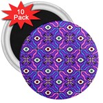 Abstract Illustration With Eyes 3  Magnets (10 pack)  Front