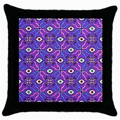 Abstract Illustration With Eyes Throw Pillow Case (black) by SychEva