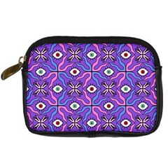 Abstract Illustration With Eyes Digital Camera Leather Case by SychEva