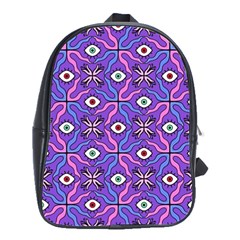 Abstract Illustration With Eyes School Bag (large) by SychEva