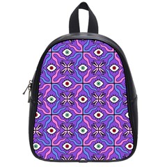 Abstract Illustration With Eyes School Bag (small) by SychEva